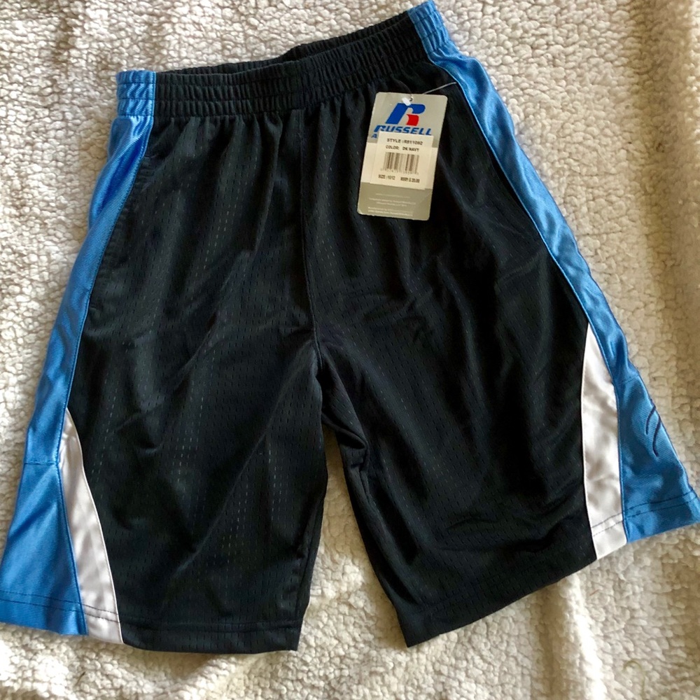 NWT Russell Athletic Boys Navy Shorts 10/12